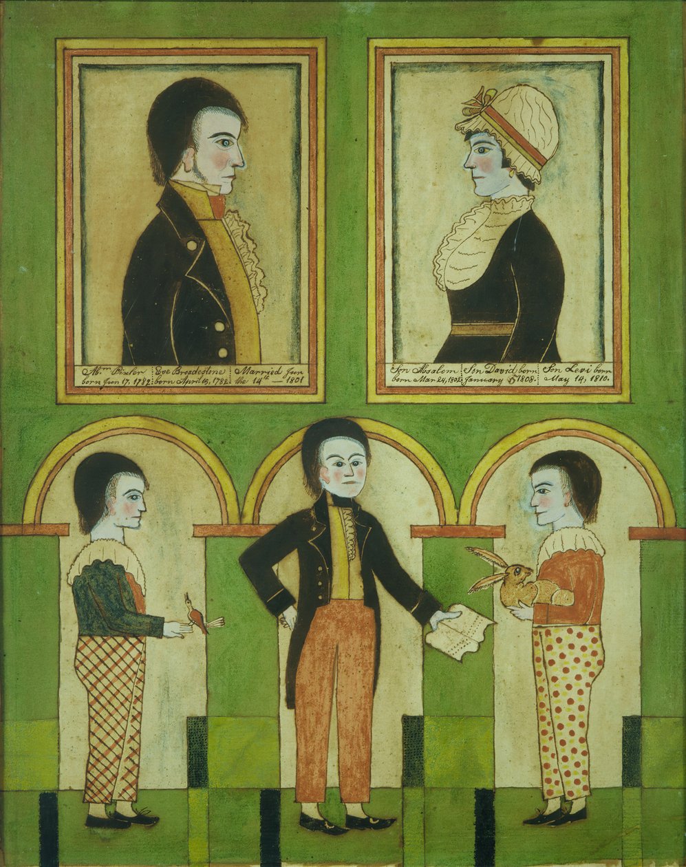 Rodina Abrahama Pixlera, ca. 1815 od Unbekannt