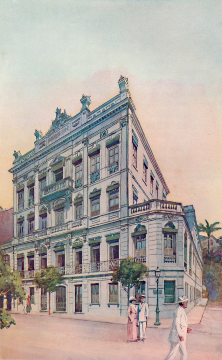 Správní úřady železnice Leopoldina, s výhledem na Rio Bay, 1914 od Unbekannt
