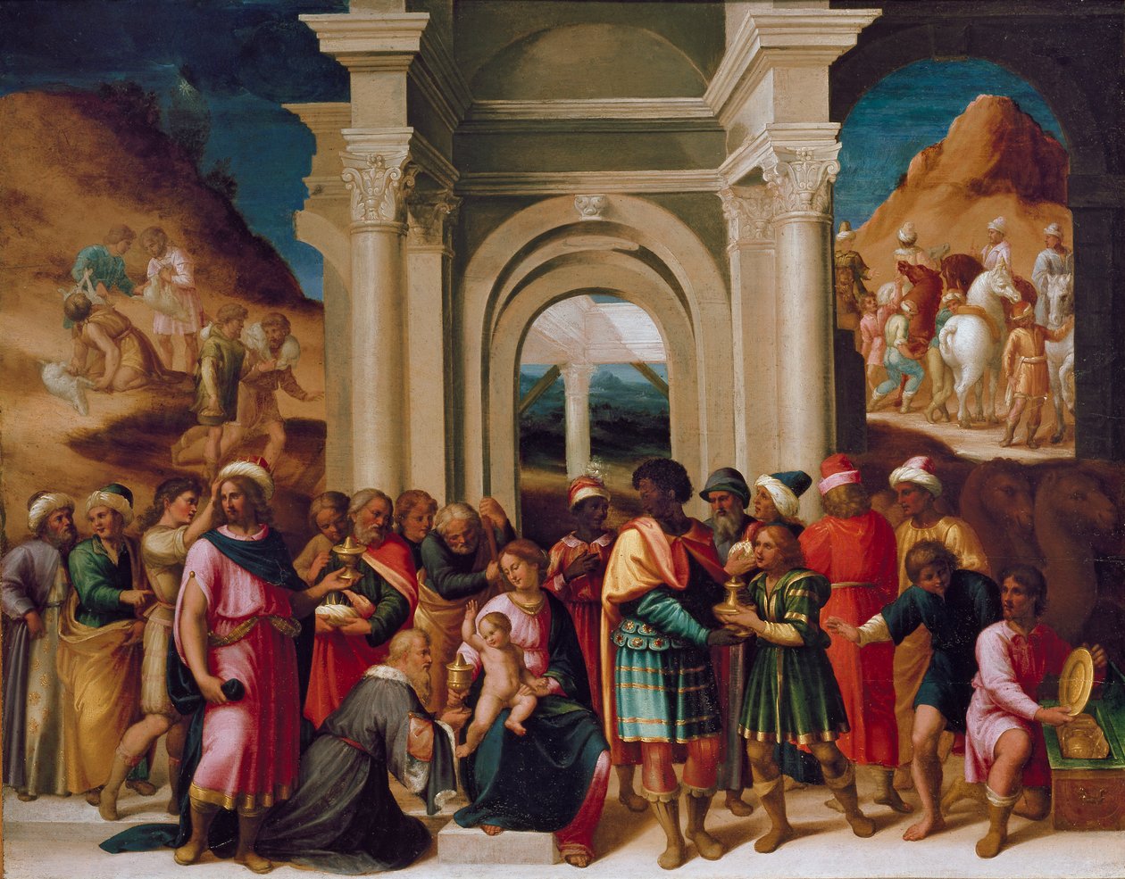Klanění tří králů, c1530 od Unbekannt
