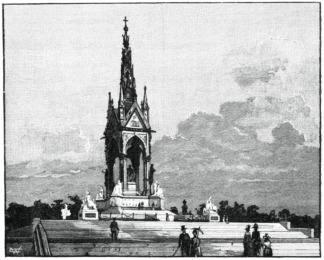 Albert Memorial, Kensington, Londýn, 1900 od Unbekannt