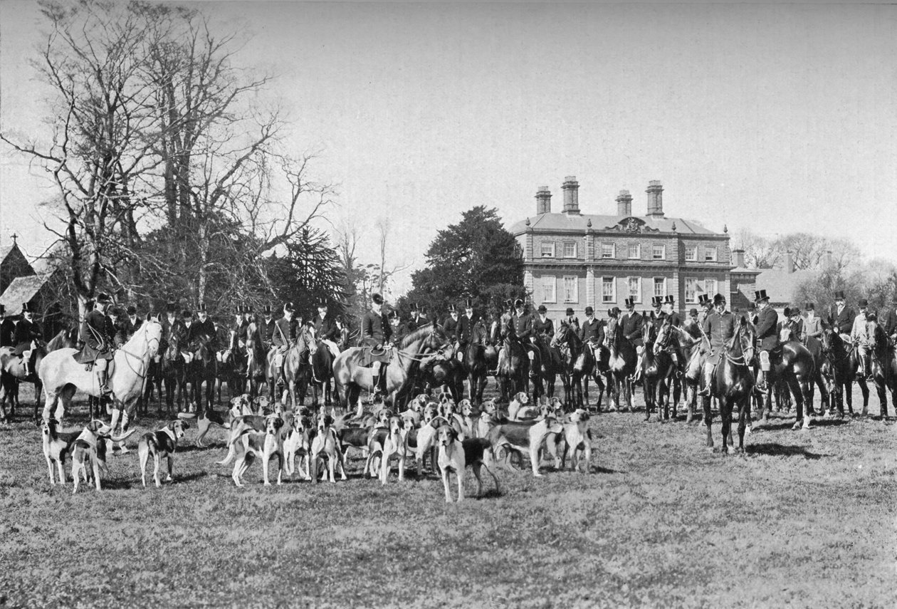Albrightonští honiči: Setkání v Strettonu, c1903, 1903 od Unbekannt