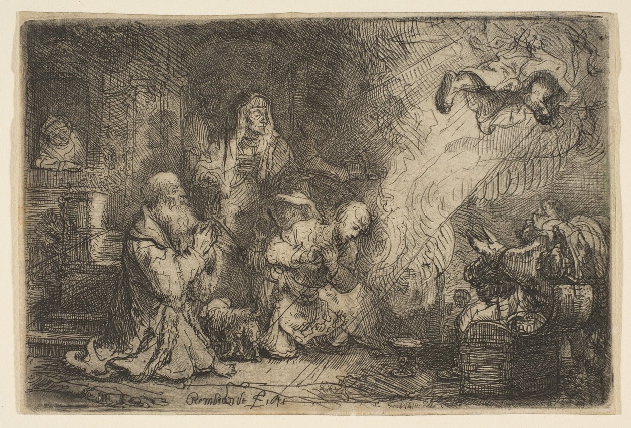 Anděl odcházející z Tobiášovy rodiny, 1641. od Unbekannt