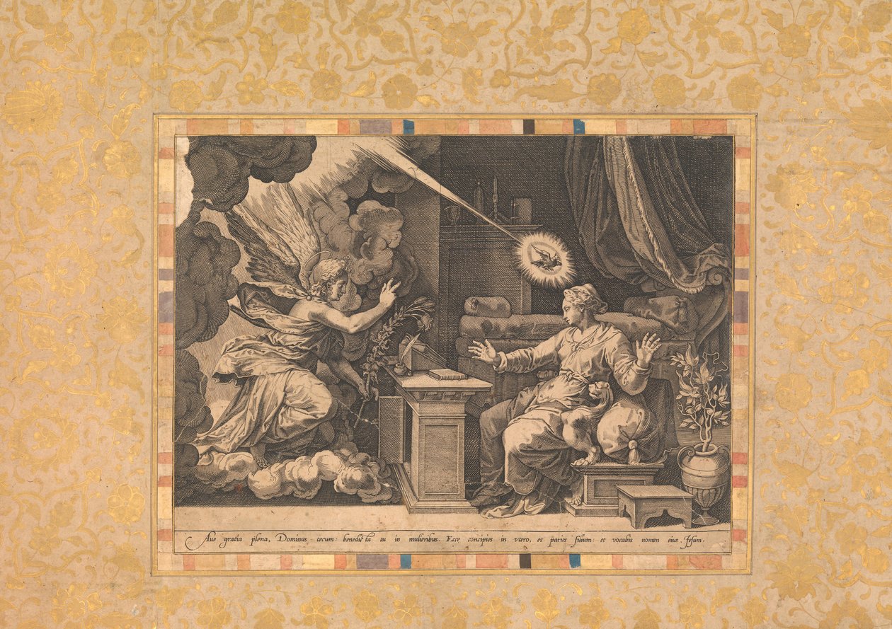 The Annunciation, Folio z Belliniho alba, ca. 1600. od Unbekannt
