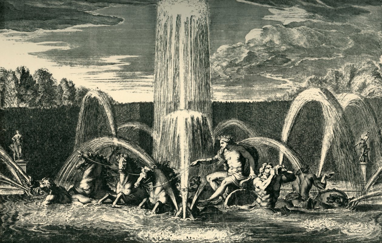 Fontána Apollo v zahradách Versailles, Francie, 1683, 1903. od Unbekannt