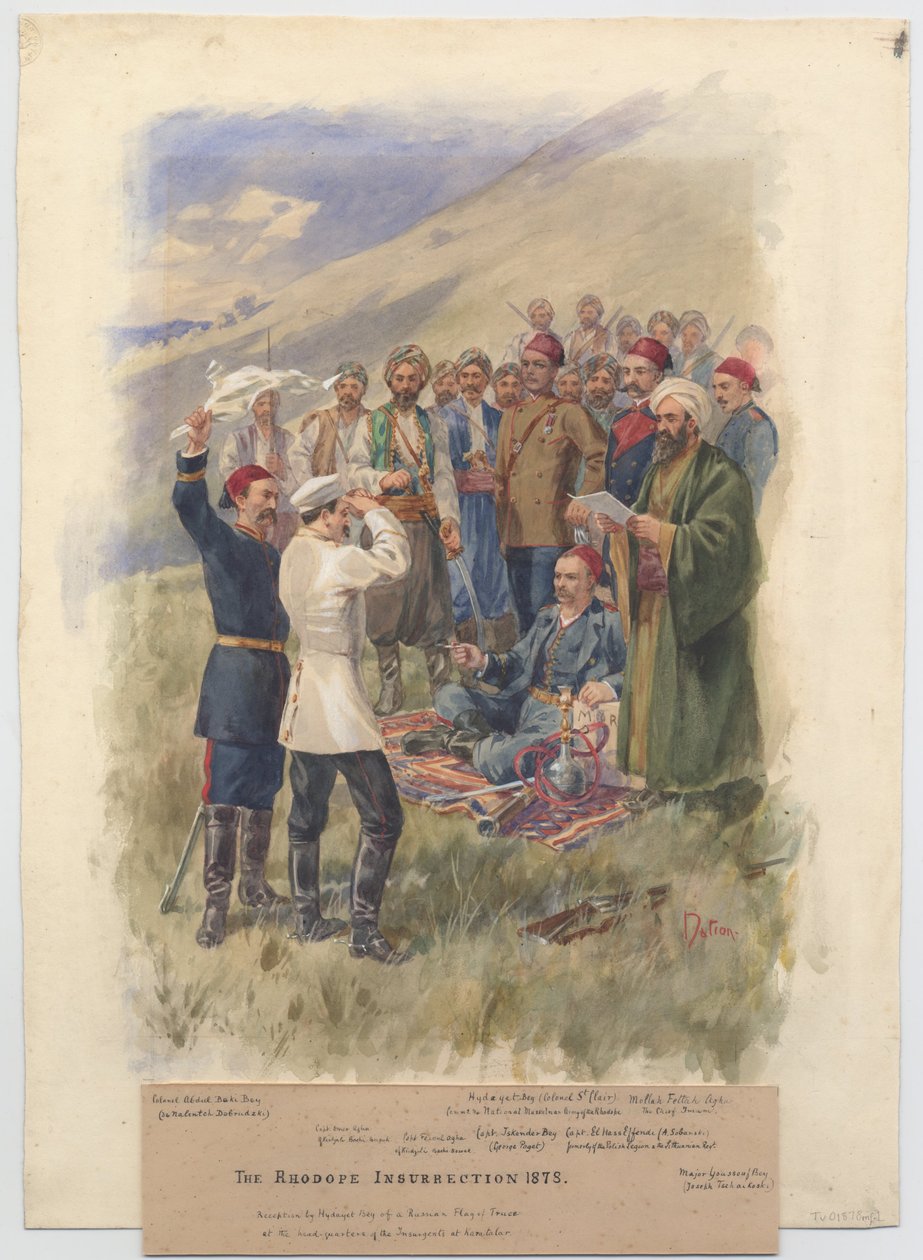 Dubnové povstání 1878. Jednání na velitelství povstalců, 1878 od Unbekannt