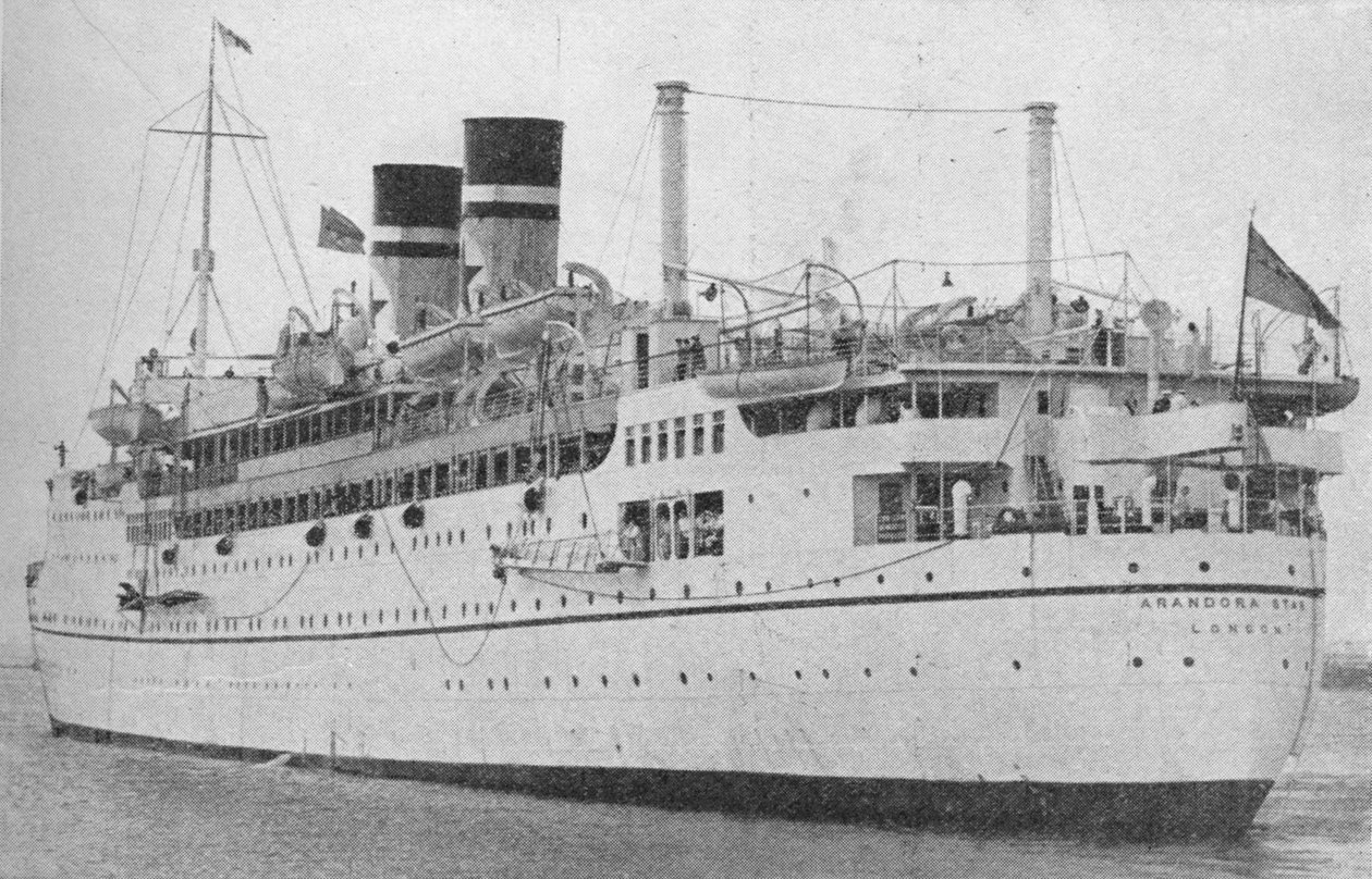 Arandora Star na začátku mírové plavby, c1938 1940 od Unbekannt