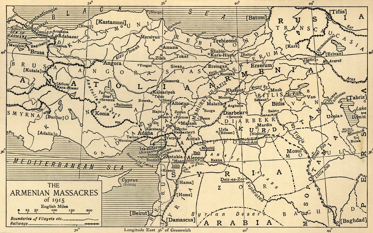 Arménské masakry z roku 1915, první světová válka, c1920. od Unbekannt