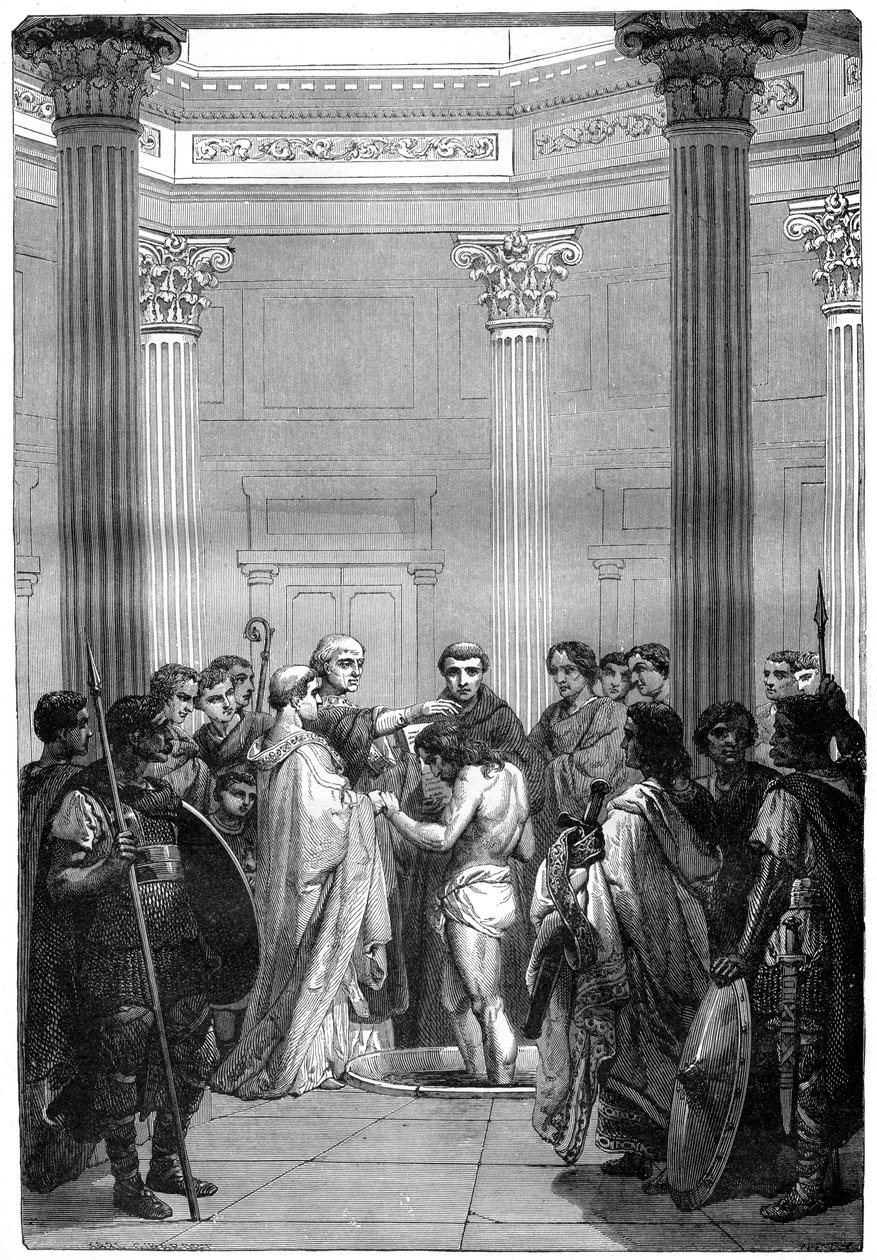 Křest Clovis, 496 1882-1884 od Unbekannt