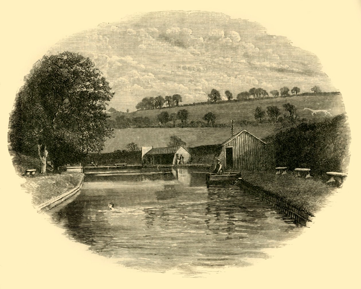 Koupaliště, 1898. od Unbekannt