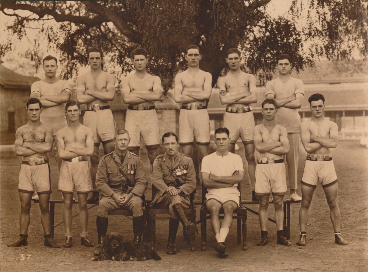 Battalion Boxing Team prvního praporu, Královský vlastní král West Kent Regiment. Poona, I od Unbekannt