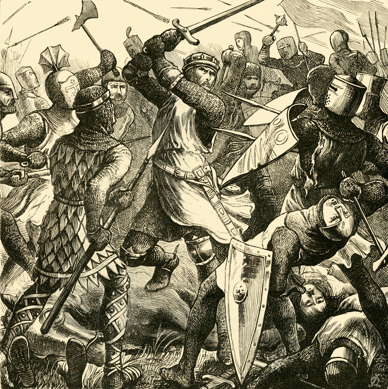 Bitva o Evesham: De Montforts Last Stand, 1265, 1890. od Unbekannt