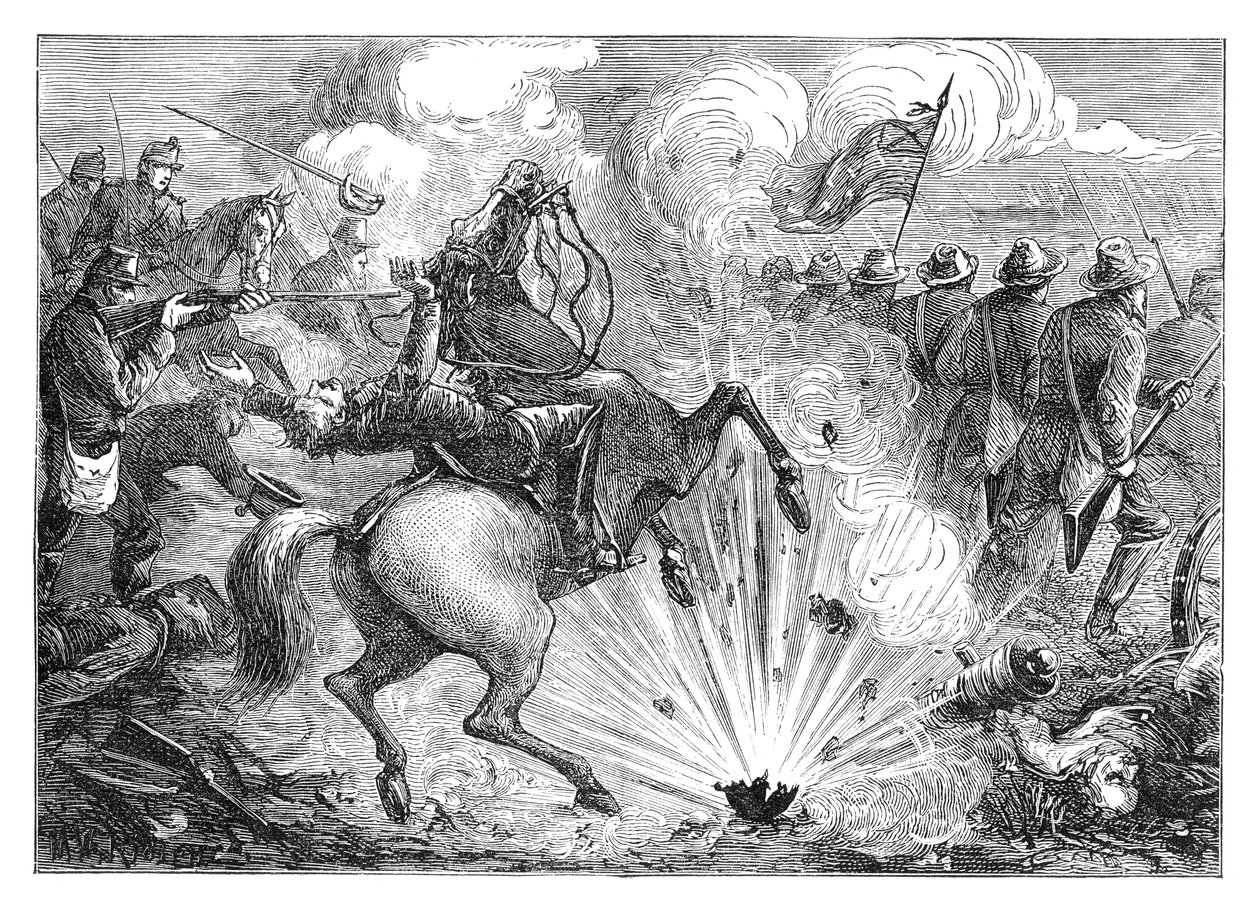 Bitva u Pittsburg Landing, 1862, konec 19. století od Unbekannt