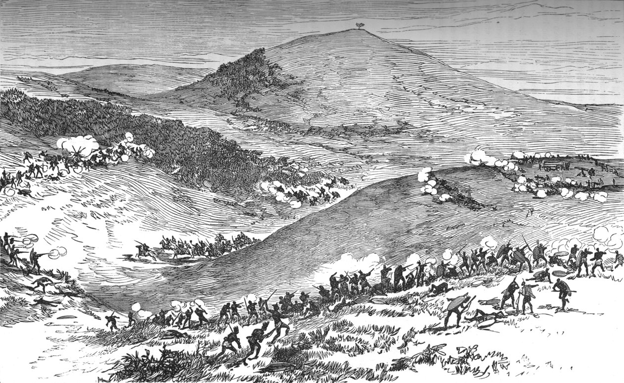 Bitva u Quintany, c1880 od Unbekannt