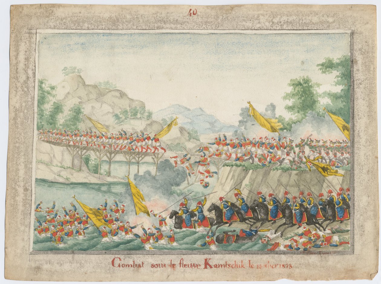 Bitva na řece Kamčik 15. října 1828, 1829 od Unbekannt