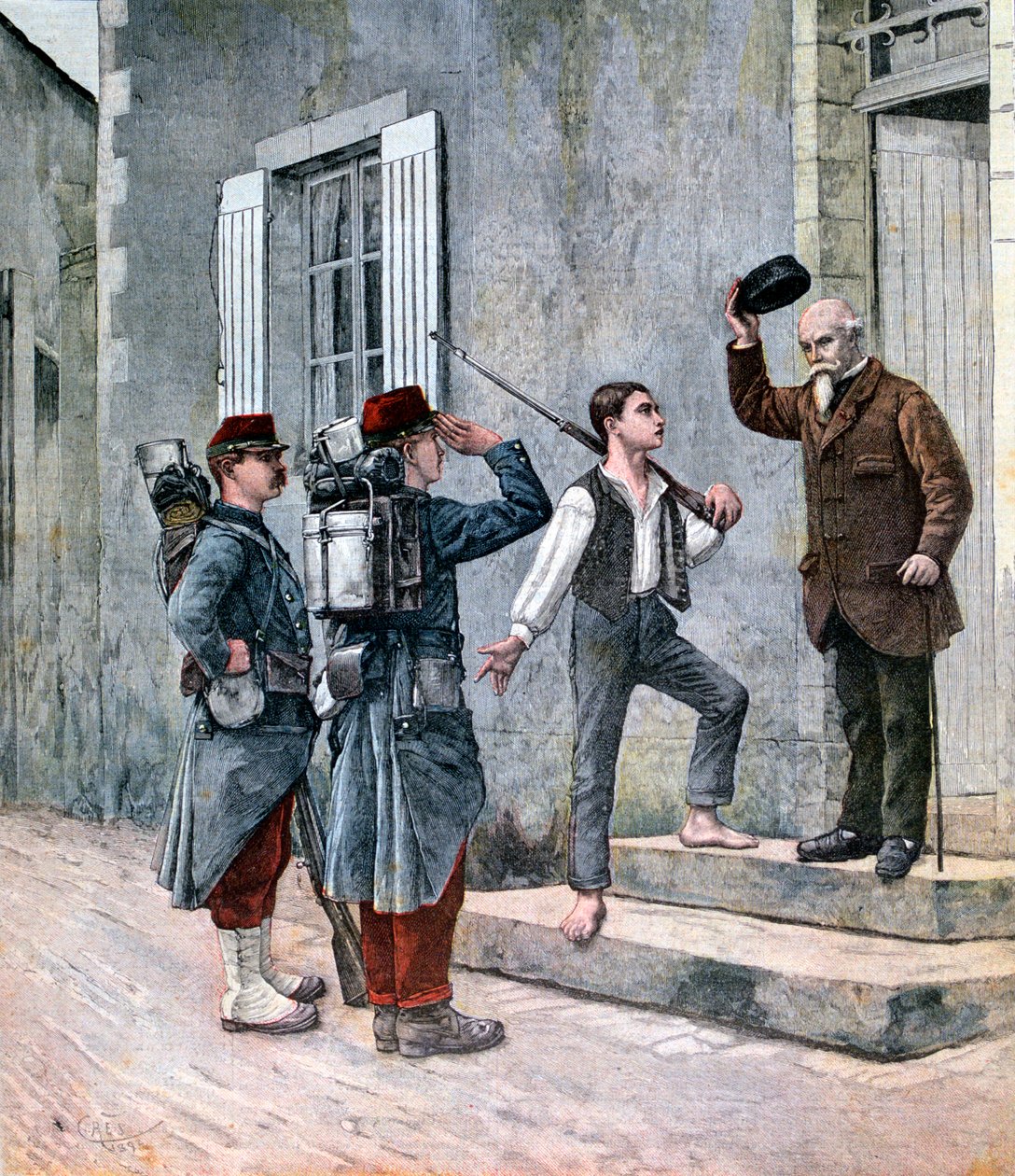 The Billet, podle malby Crese, 1892 od Unbekannt