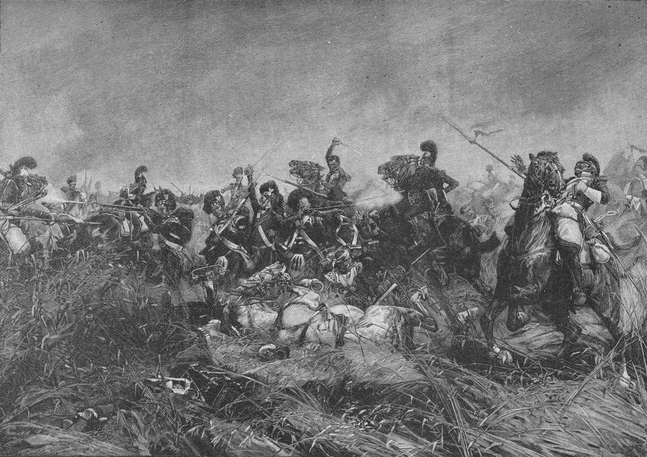 The Black Watch 42nd Royal Highlanders at Quatre Bras, 1902 od Unbekannt