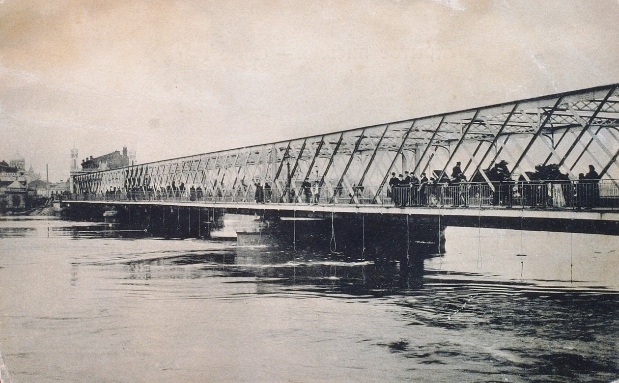 Borodinsky most během povodně v dubnu 1908, Moskva, Rusko od Unbekannt