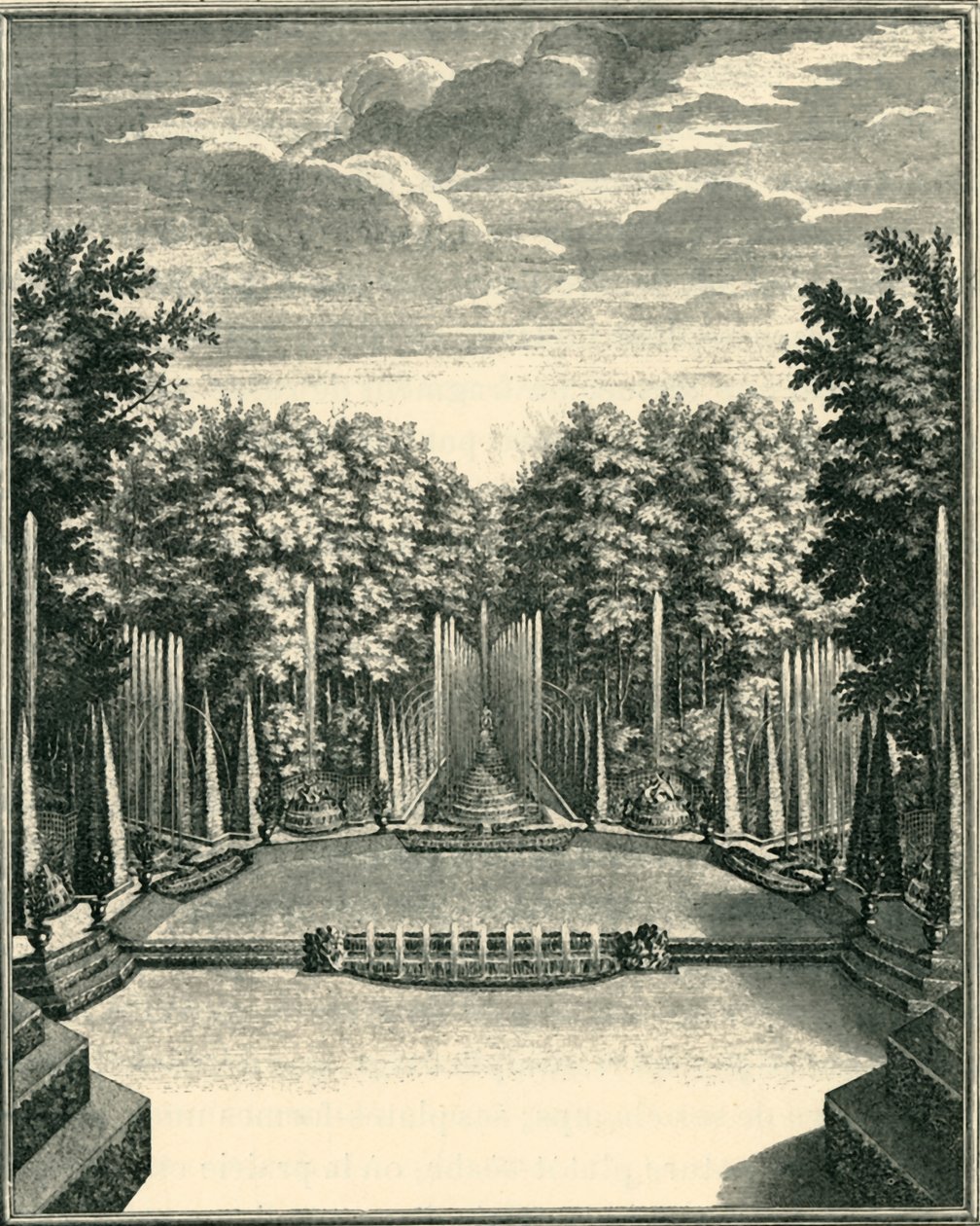 Vodní divadlo Bosquet v zahradách ve Versailles, Francie, 1903. od Unbekannt