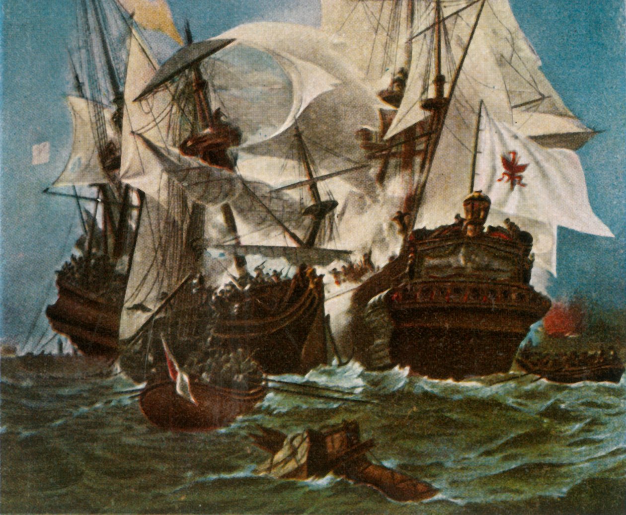 Braniborská námořní flotila, 1680, 1936. Kurbrandenburgische Flotte, 1680. od Unbekannt