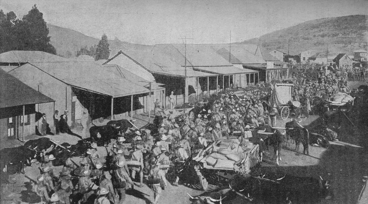 Britská armáda pochodující ulicemi Pretorie, 1902 od Unbekannt