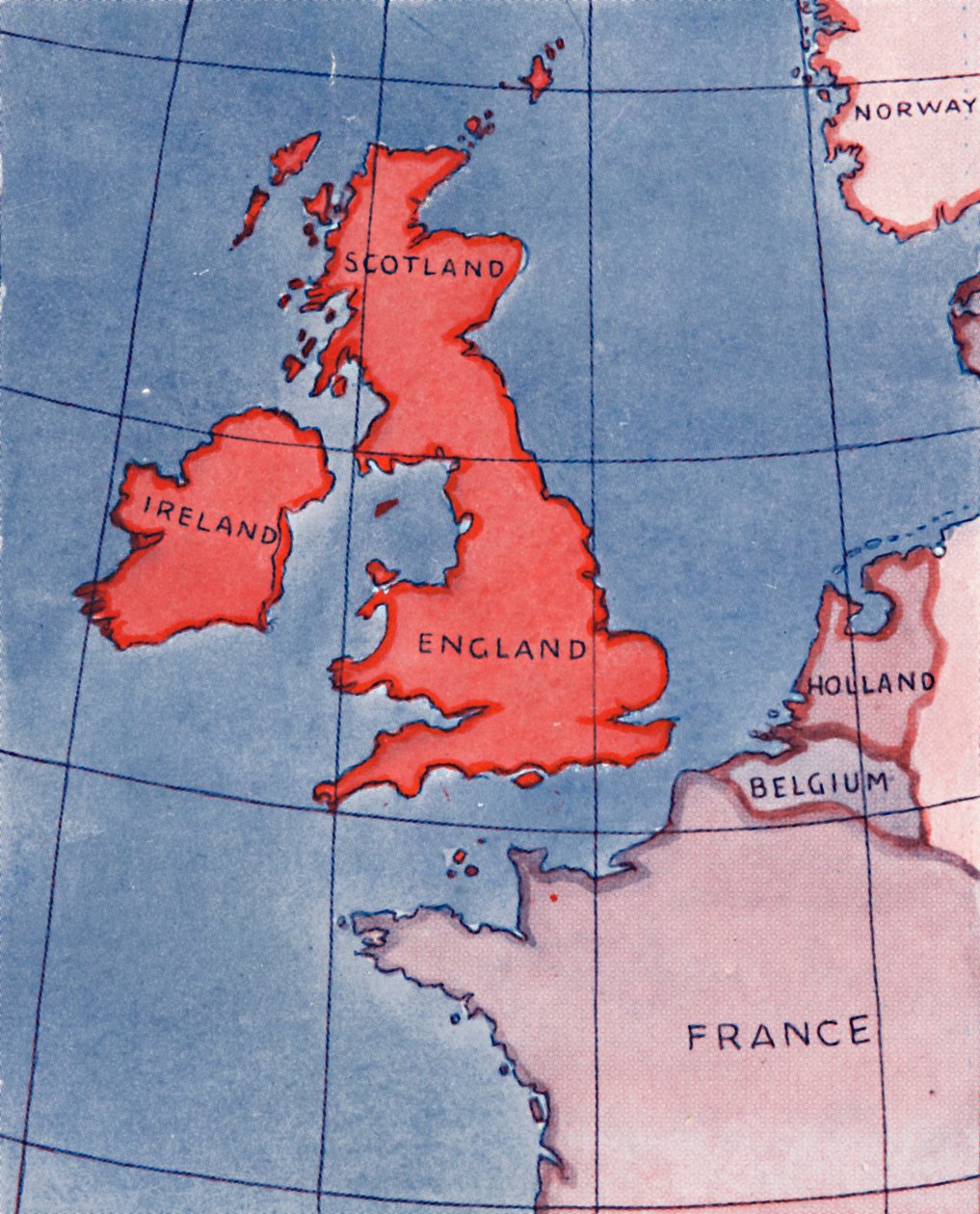 Britské ostrovy a Francie, Belgie a Holandsko v poledne v polovině léta 1935 od Unbekannt