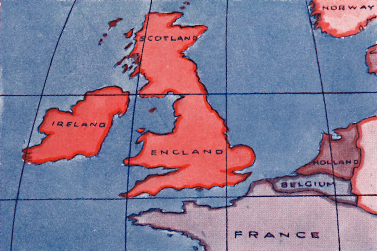 Britské ostrovy a severní Evropa v poledne na jaře nebo na podzim 1935 od Unbekannt