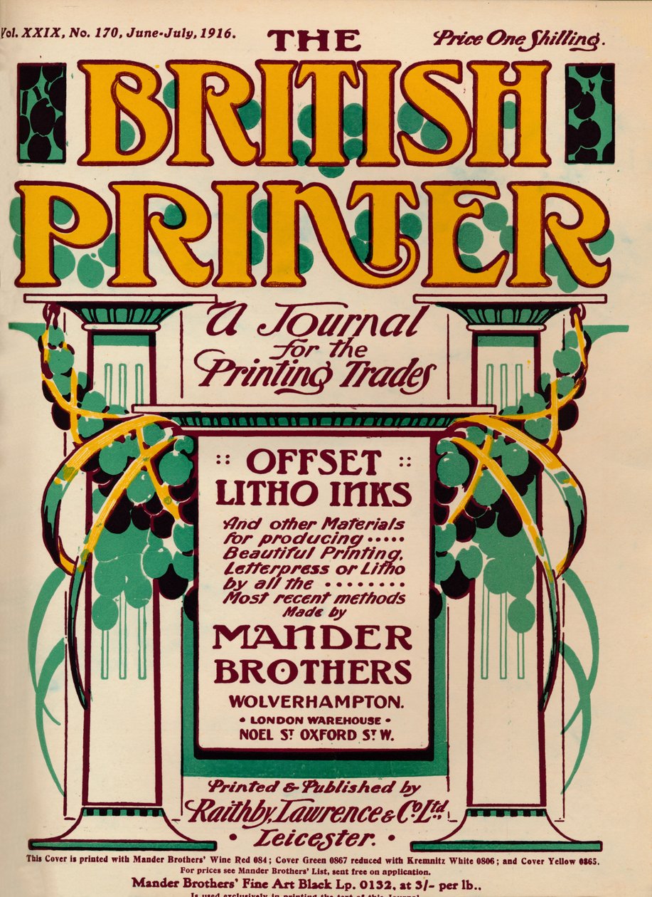 Britská tiskárna - reklama, 1916 od Unbekannt