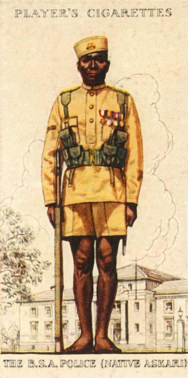 Britský jihoafrický policejní domorodec Askari, 1936. od Unbekannt