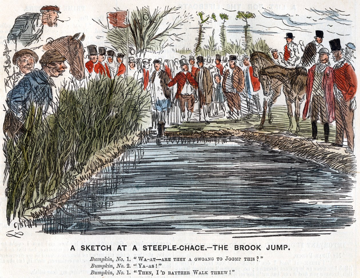 The Brook Jump, 1863 od Unbekannt