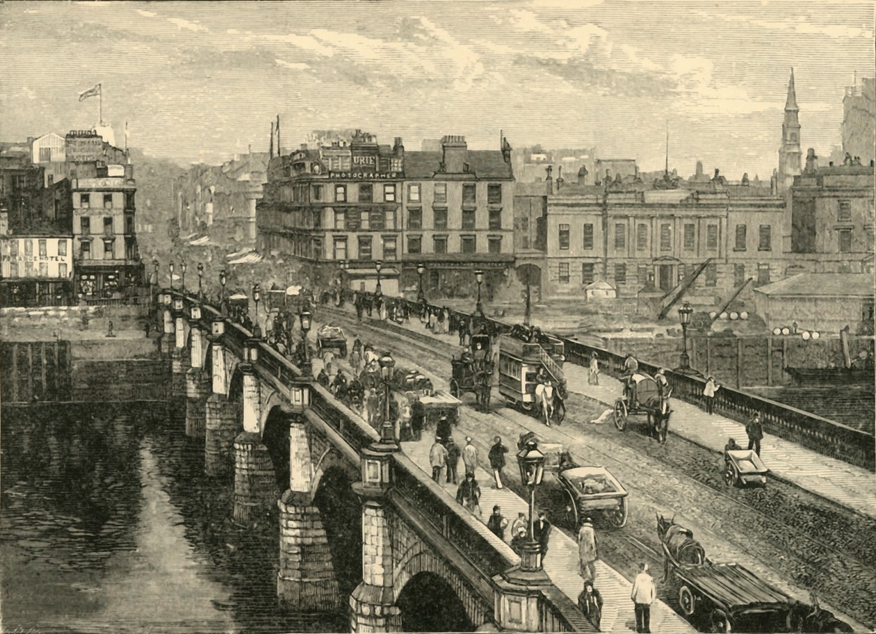 Broomielaw Bridge, Glasgow, 1898. od Unbekannt