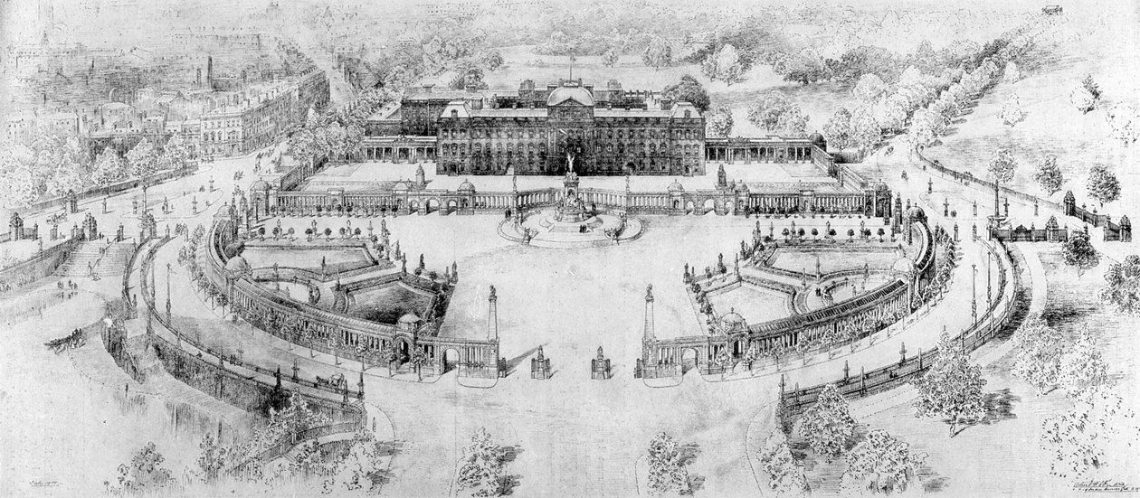 Buckinghamský palác, který má být, 1910 od Unbekannt