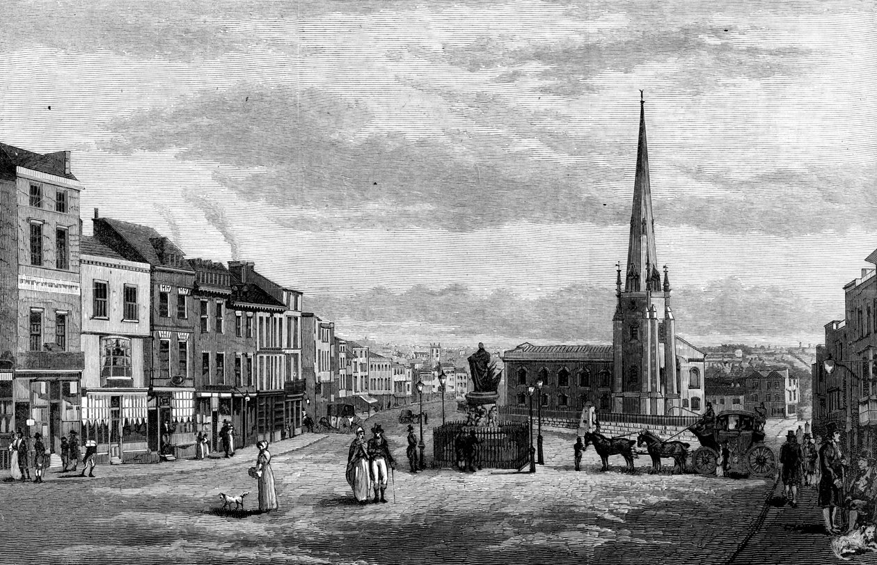 Bull Ring, s kostelem svatého Martina, Birmingham, 1812 1887 od Unbekannt