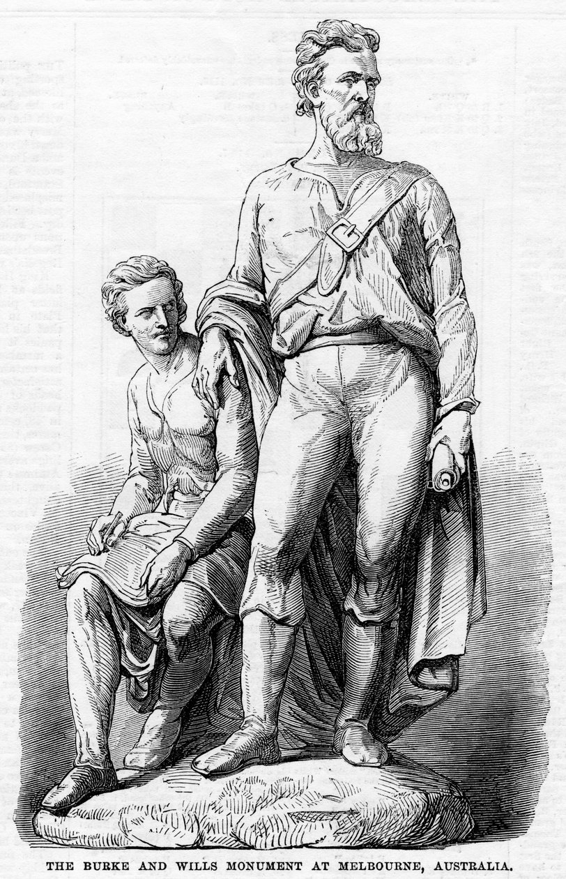Památník Burkeho a Willse v Melbourne, Austrálie, 1865 od Unbekannt