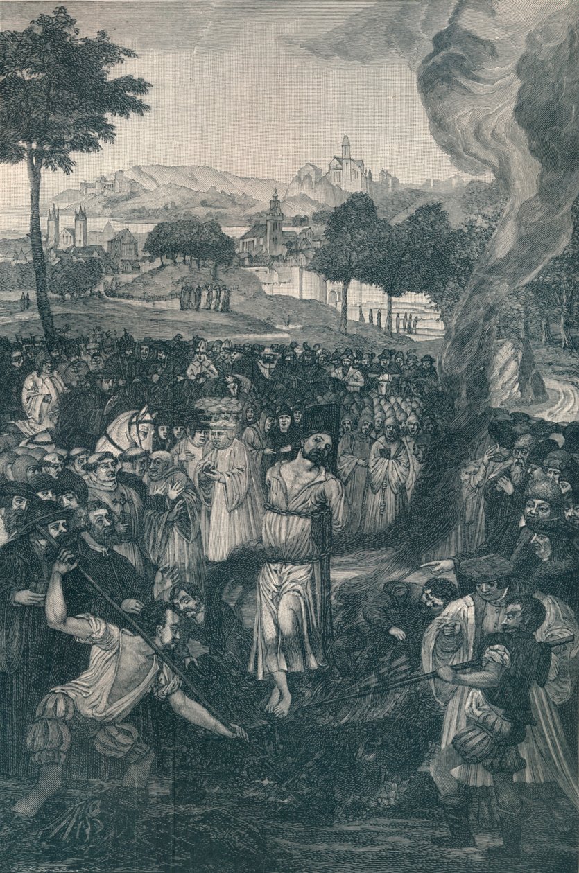 Upálení Jana Husa kostnickým koncilem, 6. července 1415, 1907 od Unbekannt