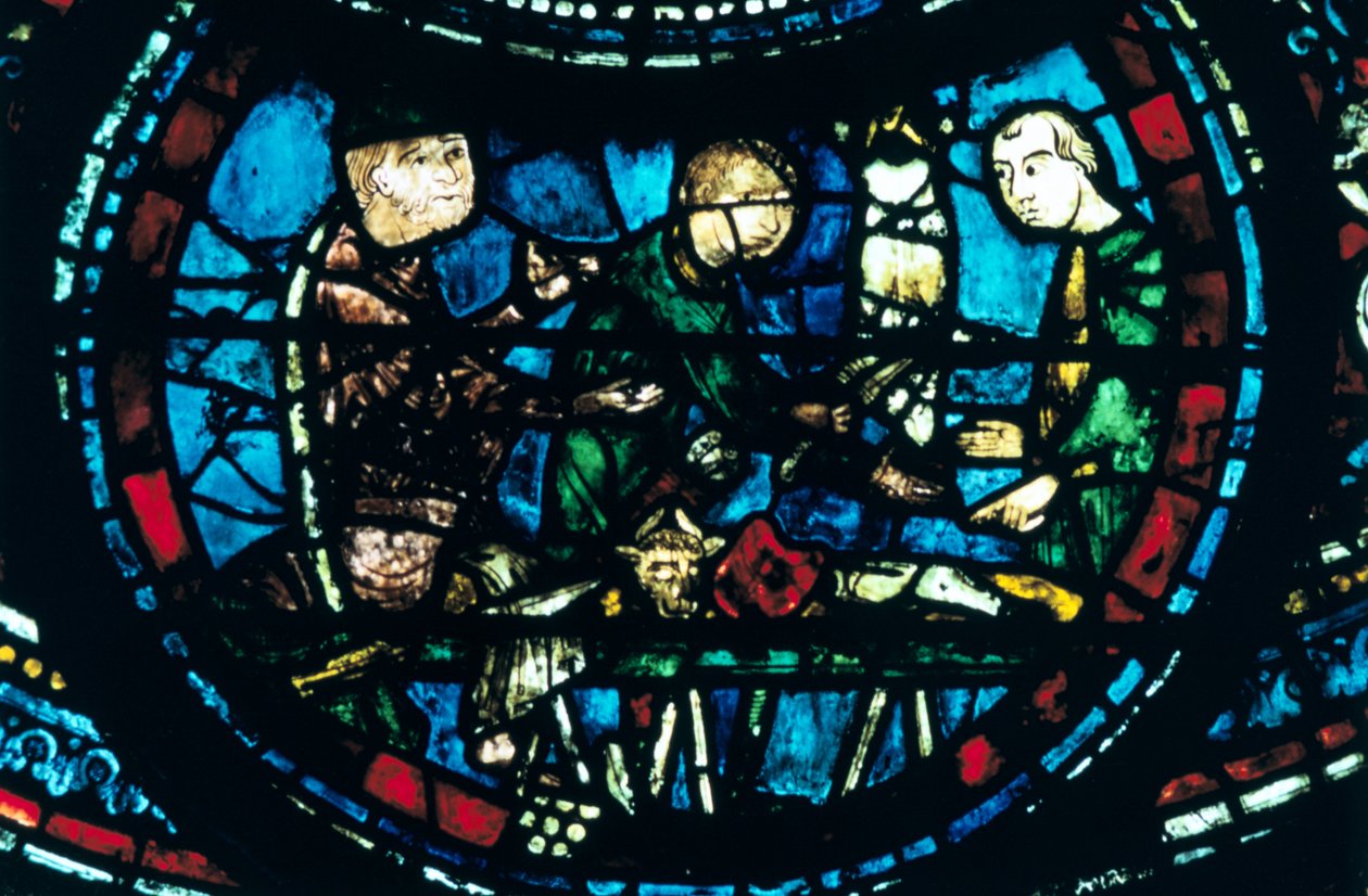Řezníci, barevné sklo, katedrála v Chartres, Francie, 1194-1260 od Unbekannt
