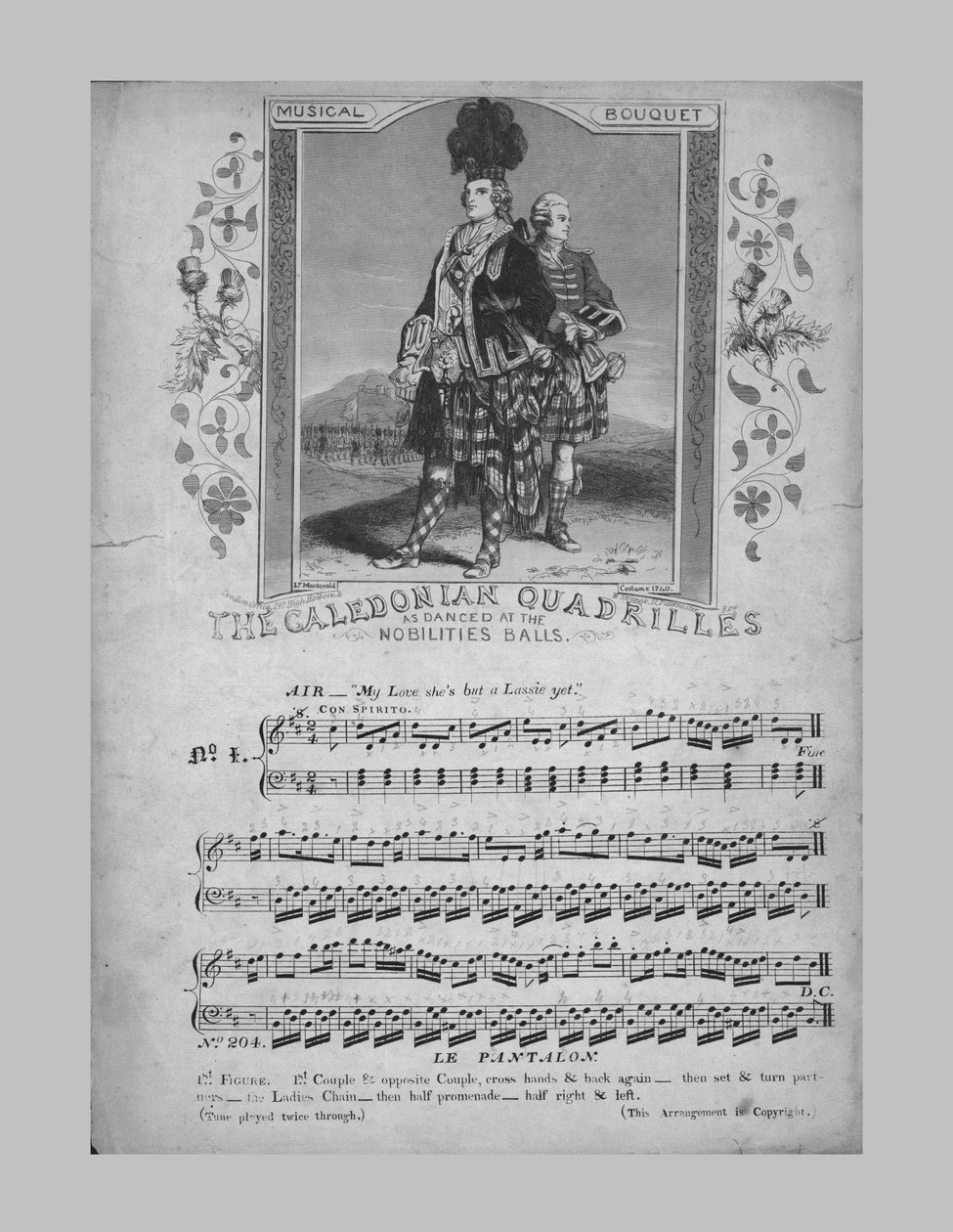 Caledonian Quadrilles, noty, c1870. od Unbekannt