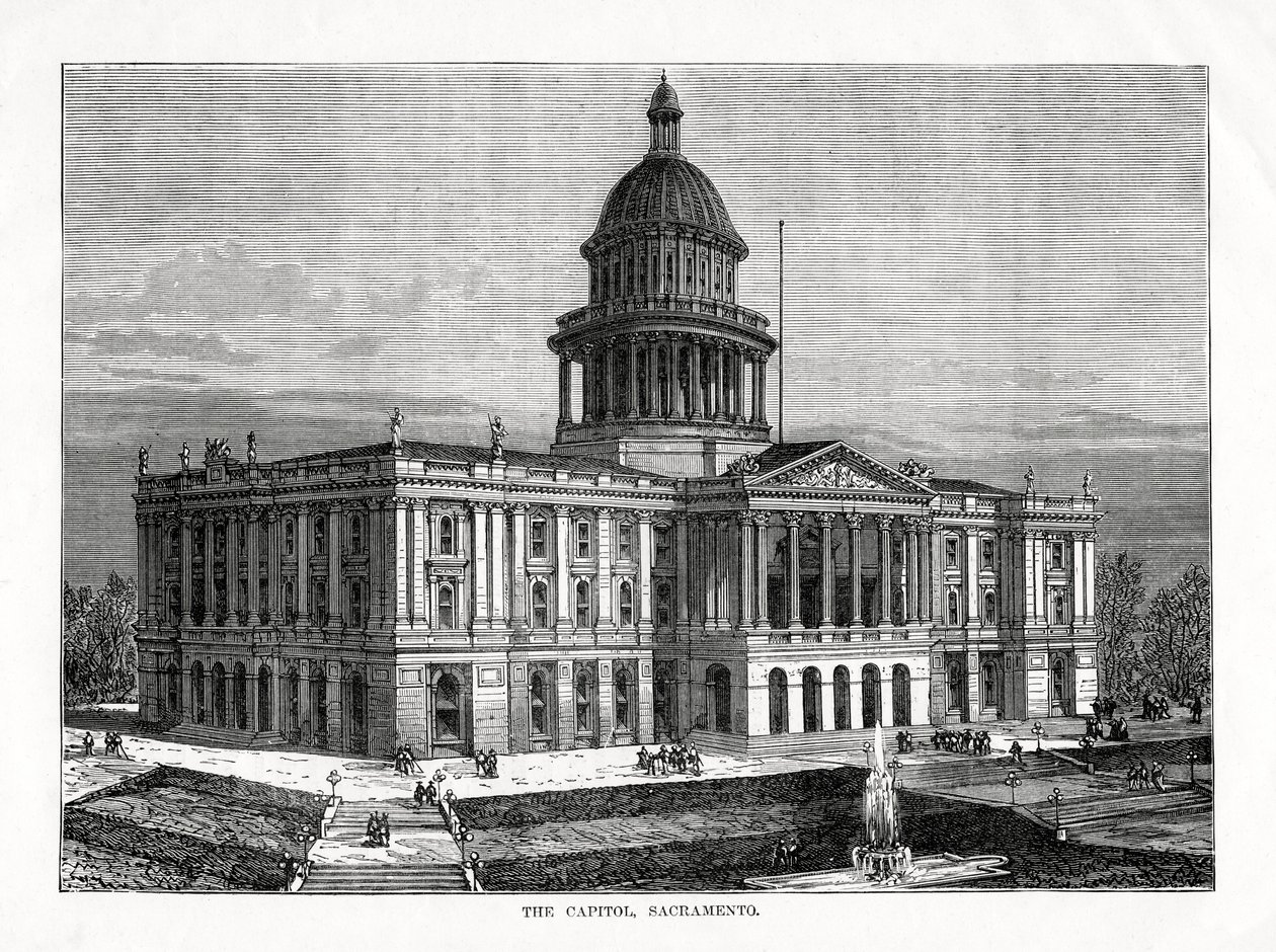 Kapitol, Sacramento, Kalifornie, USA, 1877 od Unbekannt