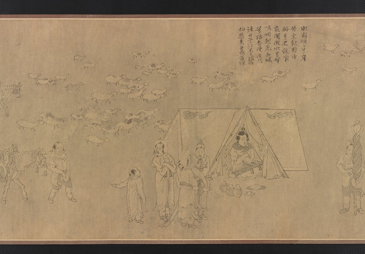 Zajetí Cai Wenji, dynastie Ming, 14.-15. století. od Unbekannt