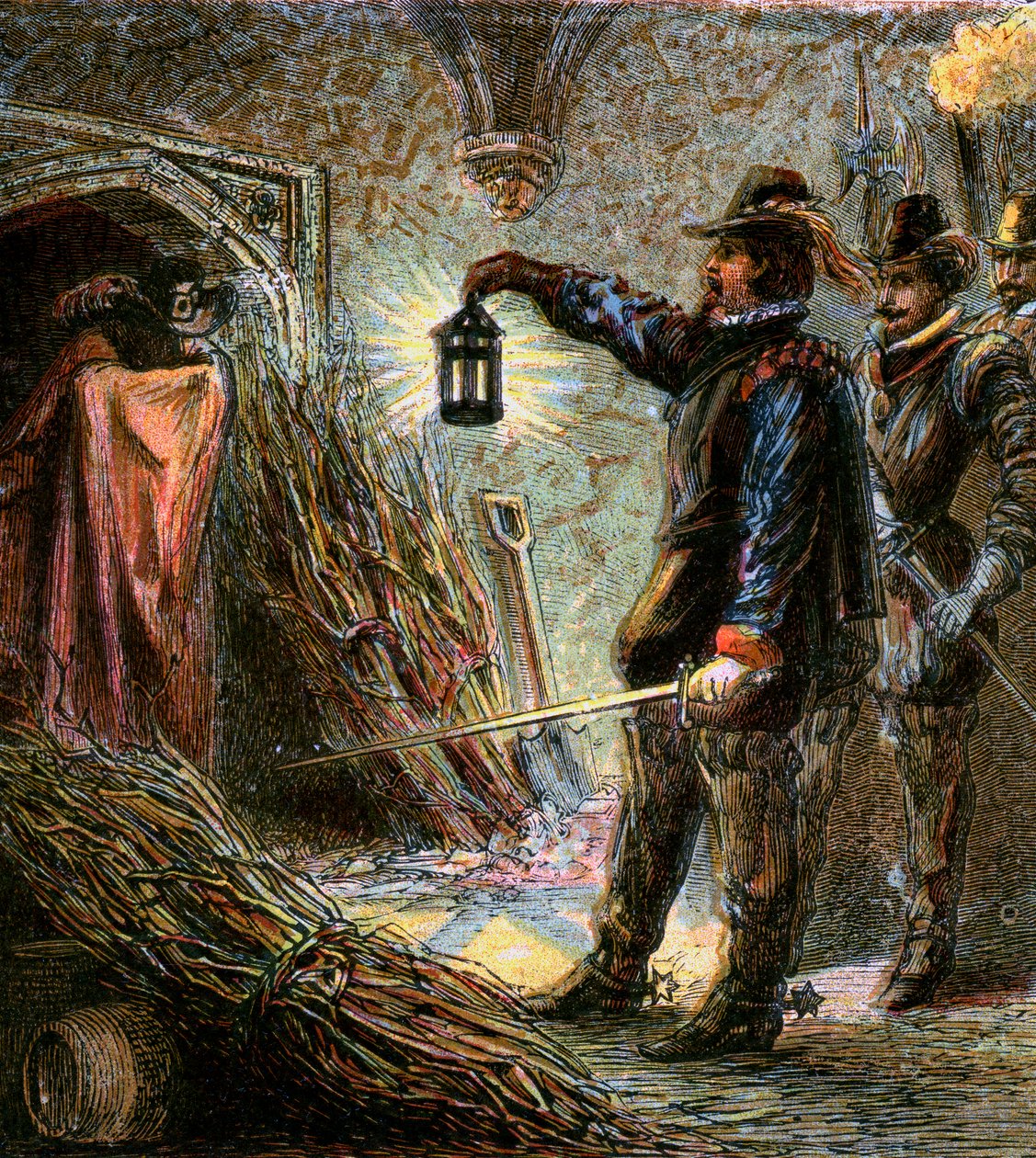 The Capture Of Guy Fawkes, 1605, c1850 od Unbekannt