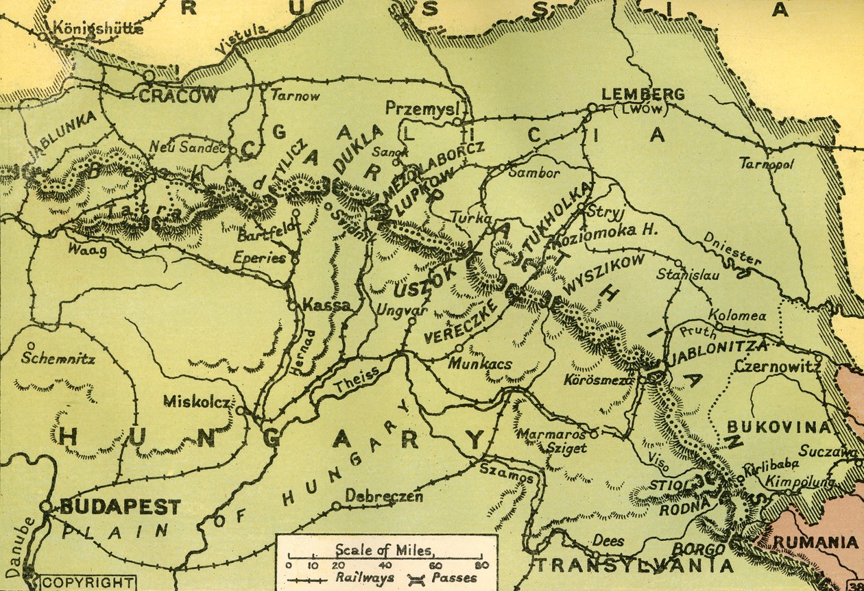 Karpatské průsmyky, 1919. od Unbekannt