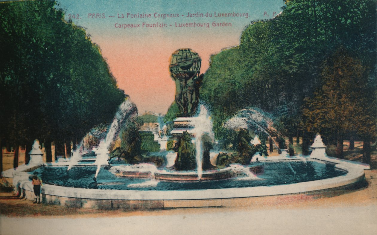 Fontána Carpeaux - Jardin du Luxembourg, Paříž, c1920 od Unbekannt