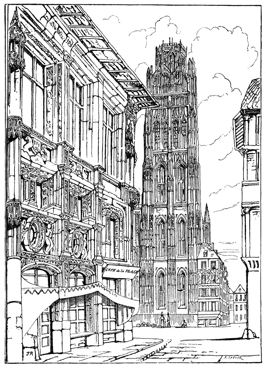 Věž katedrály, Rouen, 1835 1900 od Unbekannt