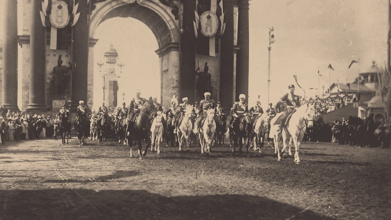 Slavnostní vstup Mikuláše II do Moskvy 9. května 1896, 1896 od Unbekannt