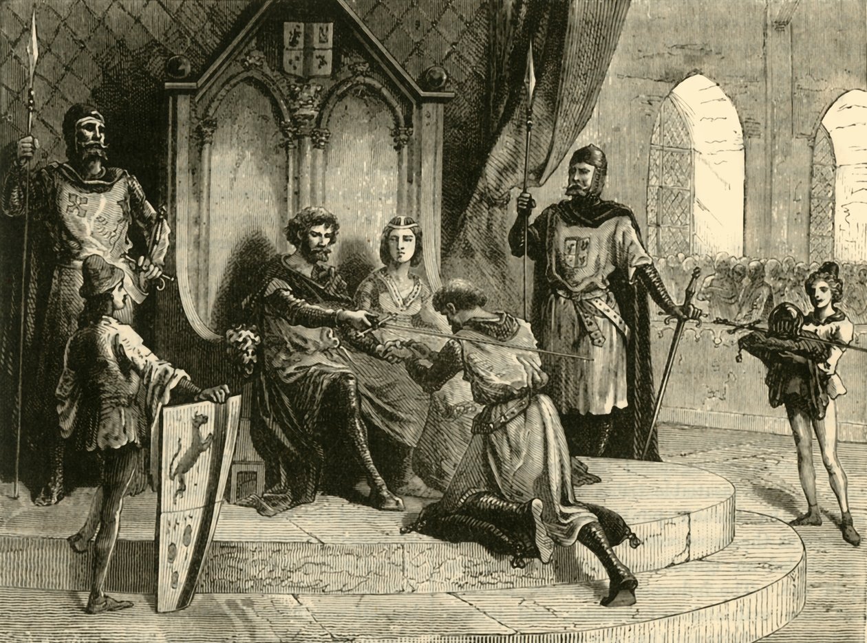 Ceremonie feudální služby, c9.-10. století, 1890. od Unbekannt