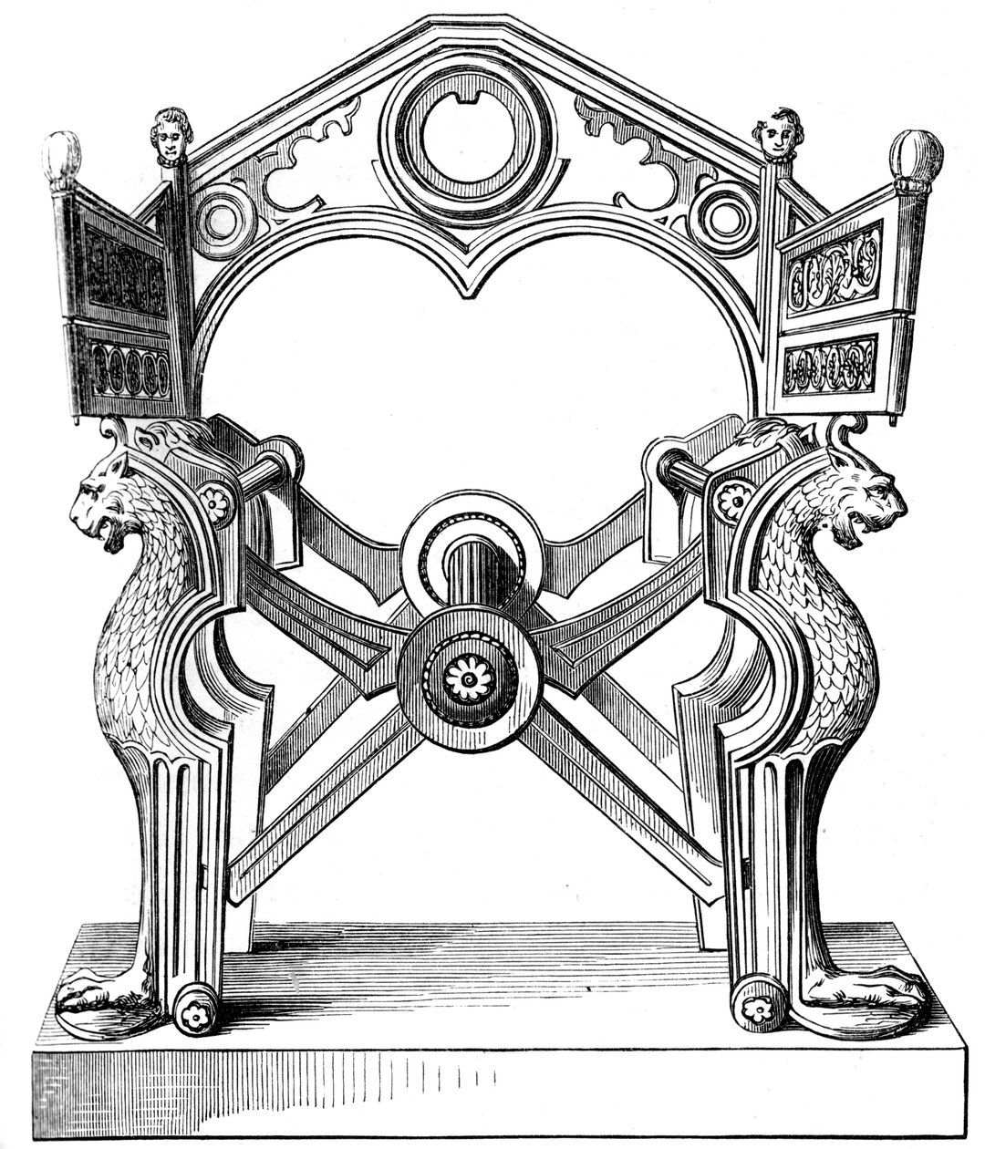 Židle Dagoberta, 7. století, 1849 od Unbekannt