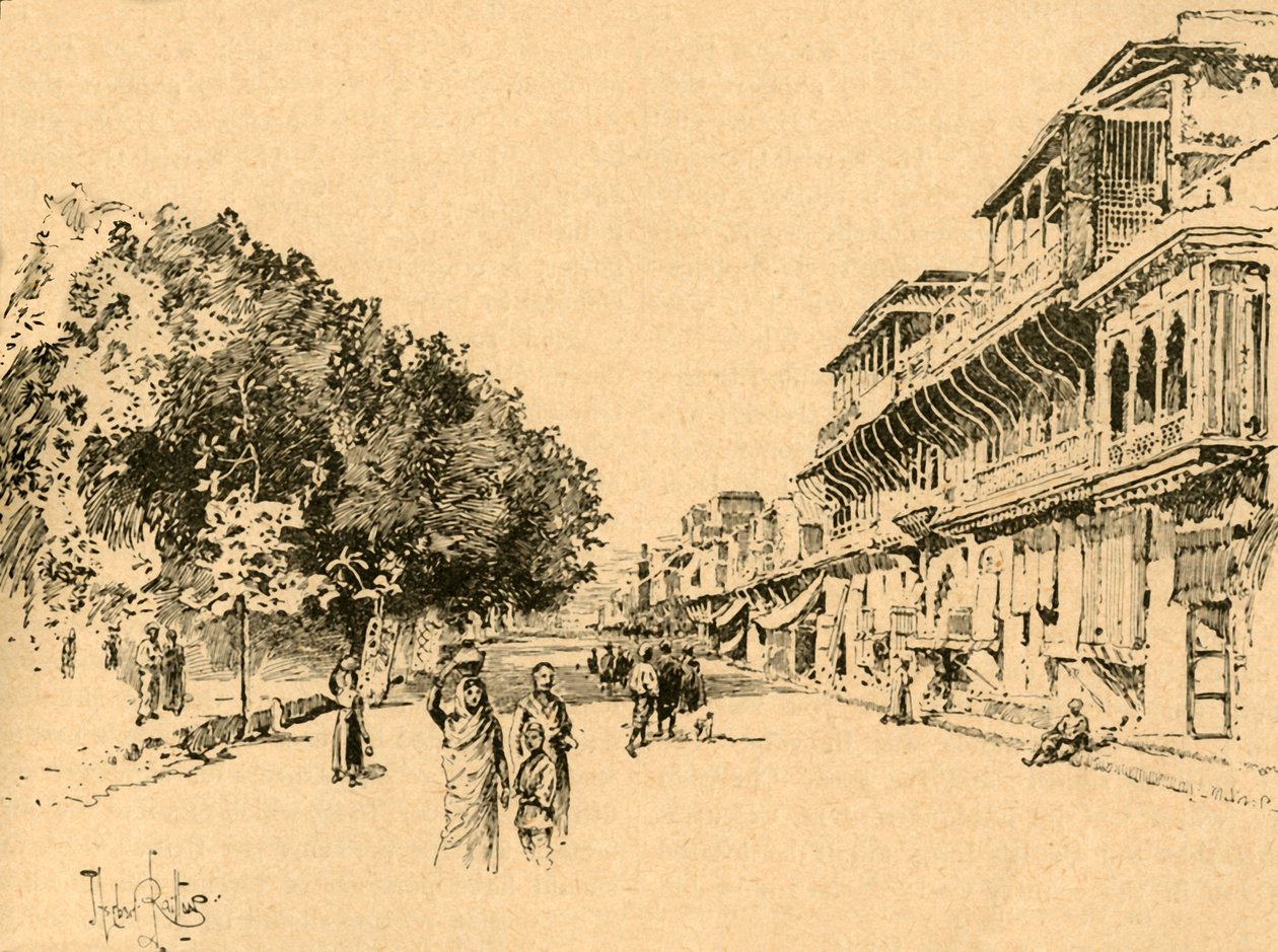 Chandni Chowk, Dillí, Indie, c1890. od Unbekannt