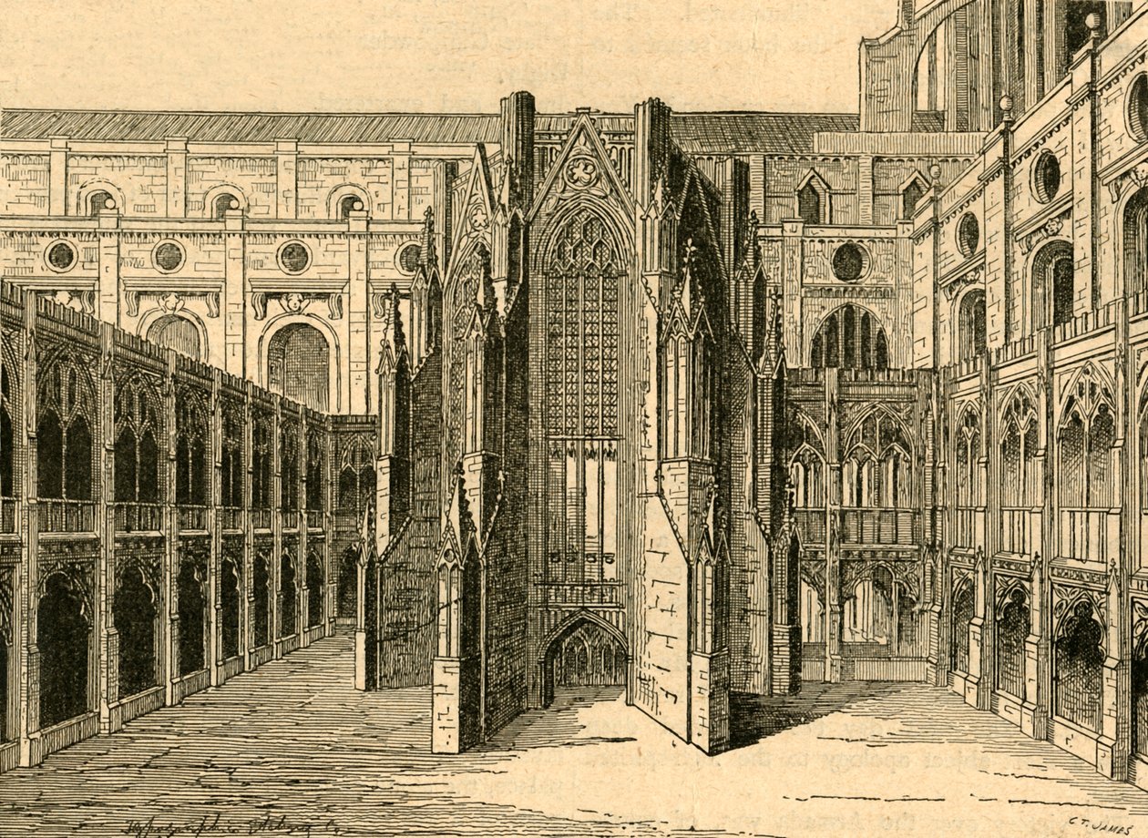 Kapitula Old St. Pauls, z pohledu od Hollara, 1897. od Unbekannt