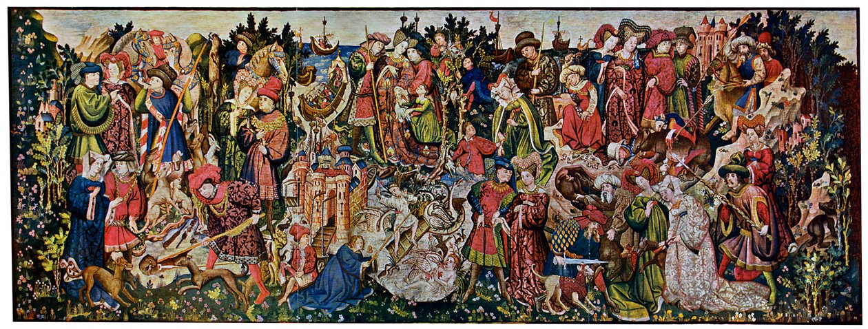 The Chatsworth Hunting Tapestries, první ze série, 1930 od Unbekannt
