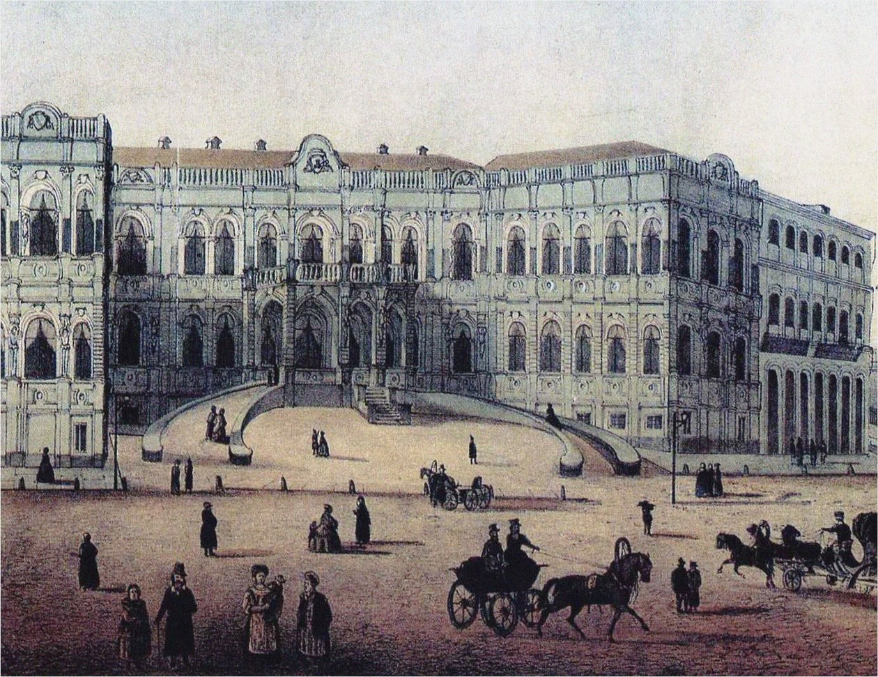Chertkovův dům na Myasnitskaya ulici v Moskvě, 1860s od Unbekannt
