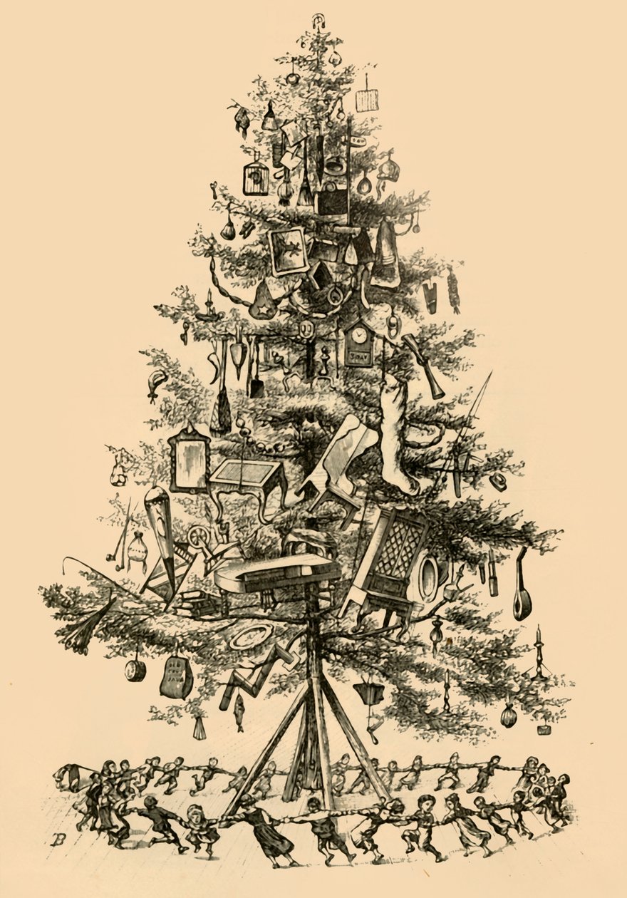 Děti tančily vesele kolem stromu, 1882. od Unbekannt